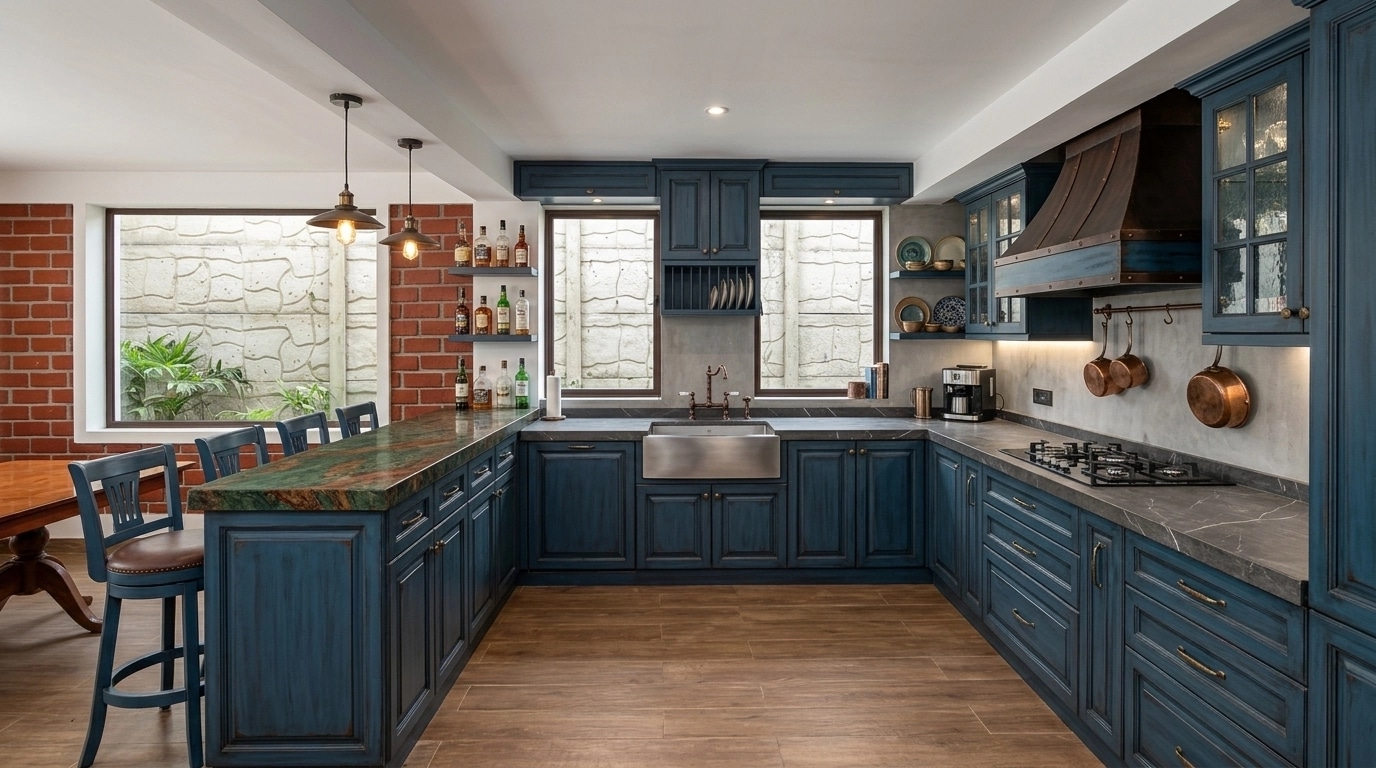 Interior design in Rustic style — Kitchen by GenRoom AI