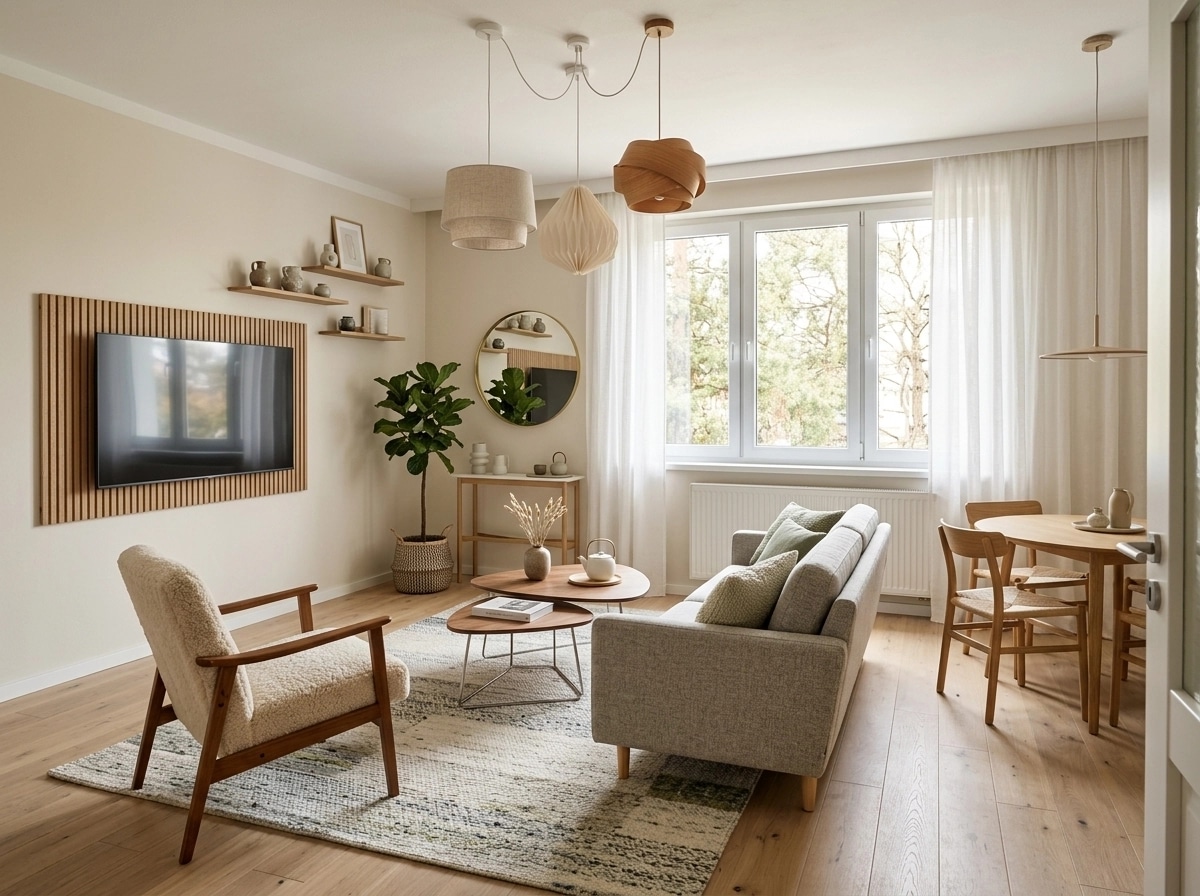 Scandinavian Living Room design — interior photo by GenRoom AI