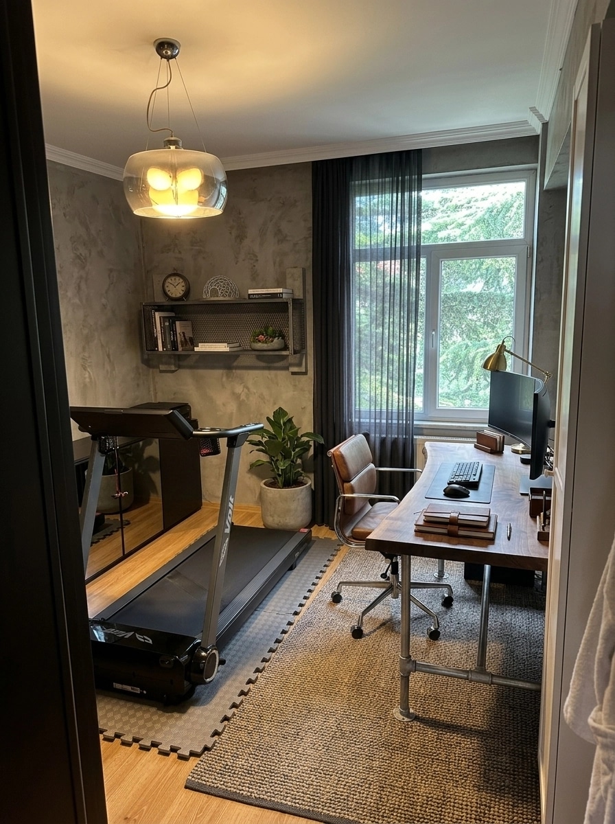 Interior design in Loft / Industrial style — home_office by GenRoom AI