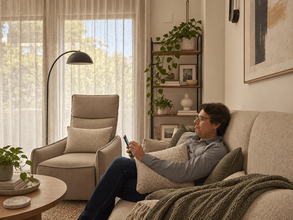 Interiördesign i stilen Minimalism — Vardagsrum av GenRoom AI