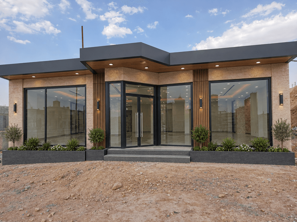 Facade design in Contemporary Facade style — photo by GenRoom AI