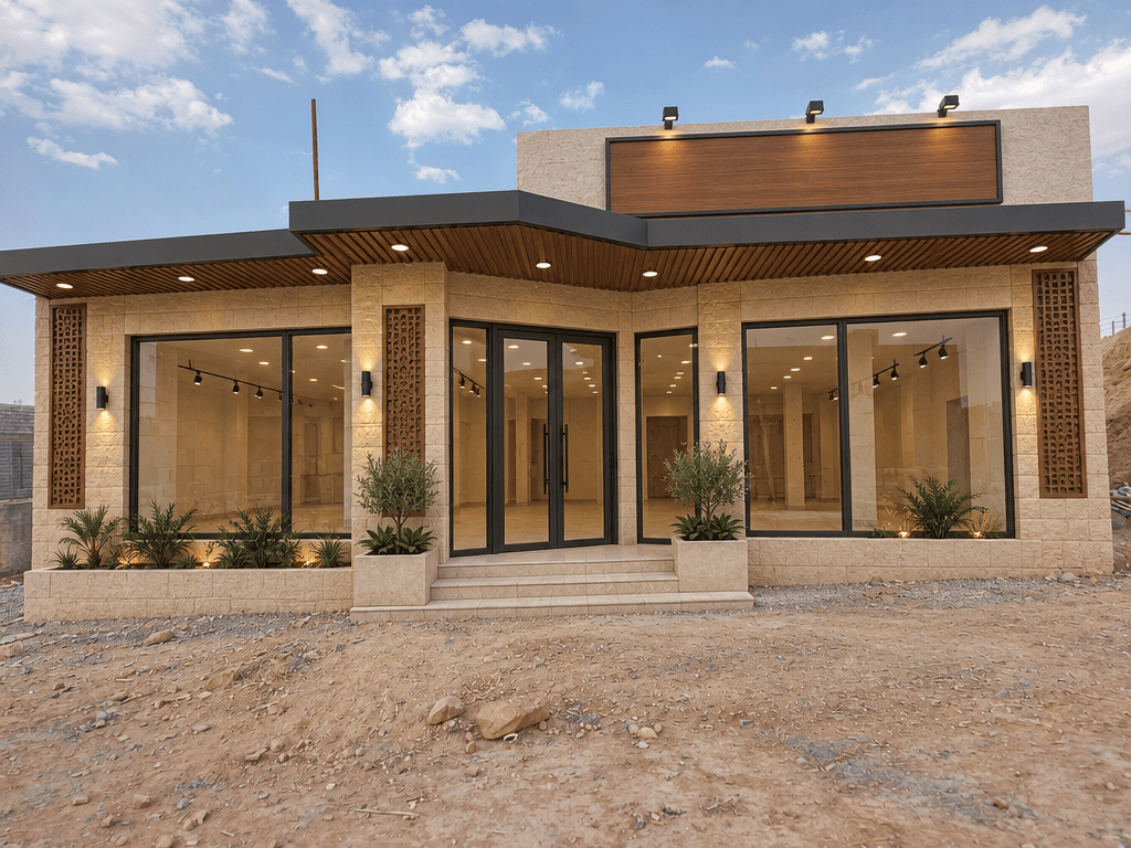 Facade design in Arabian Facade style — photo by GenRoom AI