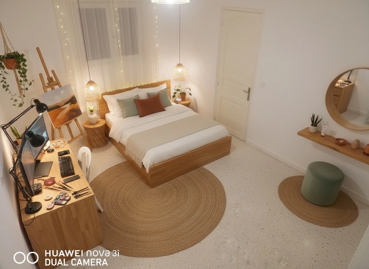 Bohemian Bedroom design — interior photo by GenRoom AI