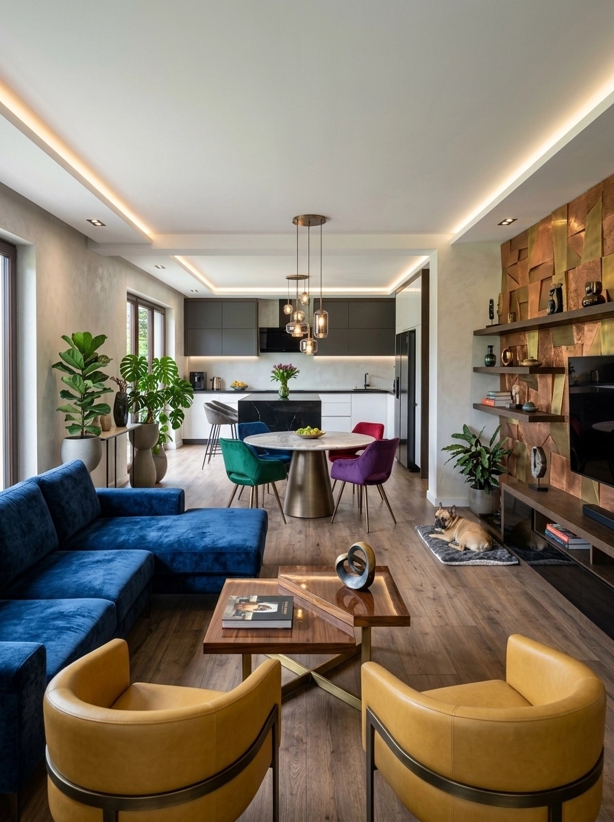 Interior design in Contemporary style — Living Room by GenRoom AI
