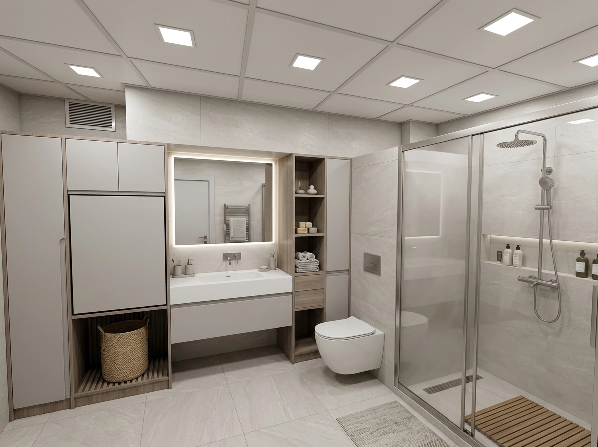 Bathroom interior in Contemporary style — photo by GenRoom AI