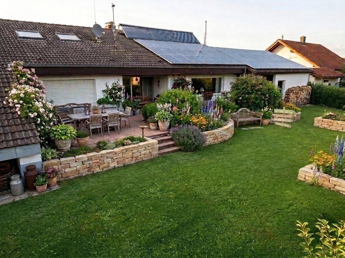 Country Rustic Garden Yard design — yard photo by GenRoom AI