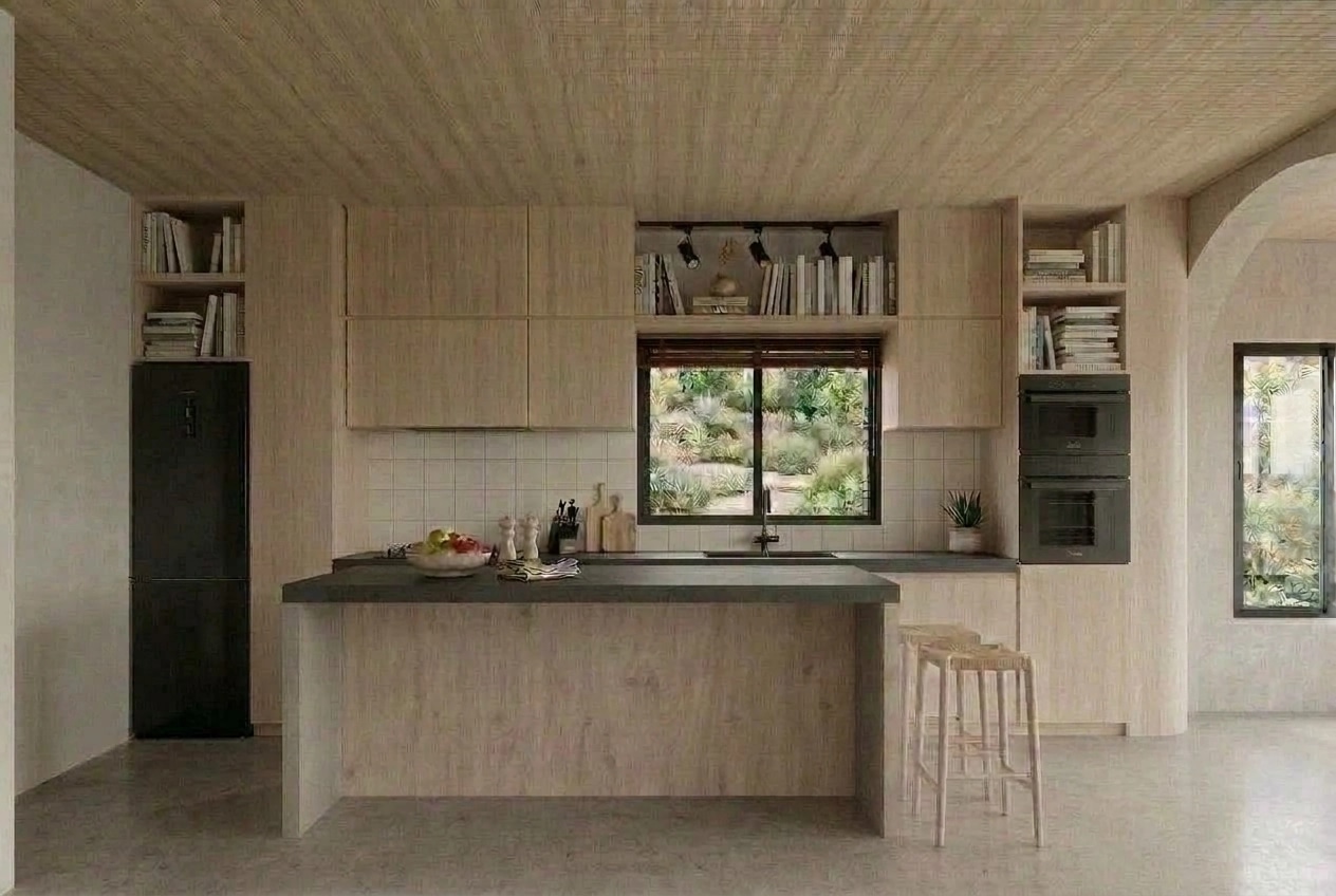 Kitchen interior in Scandinavian style — photo by GenRoom AI