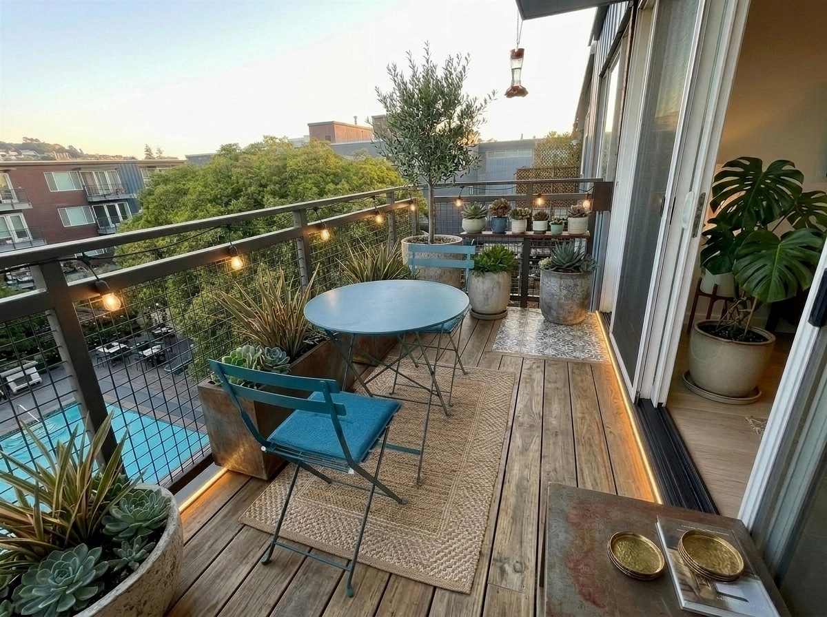 Interior design in Modern Farmhouse style — balcony by GenRoom AI