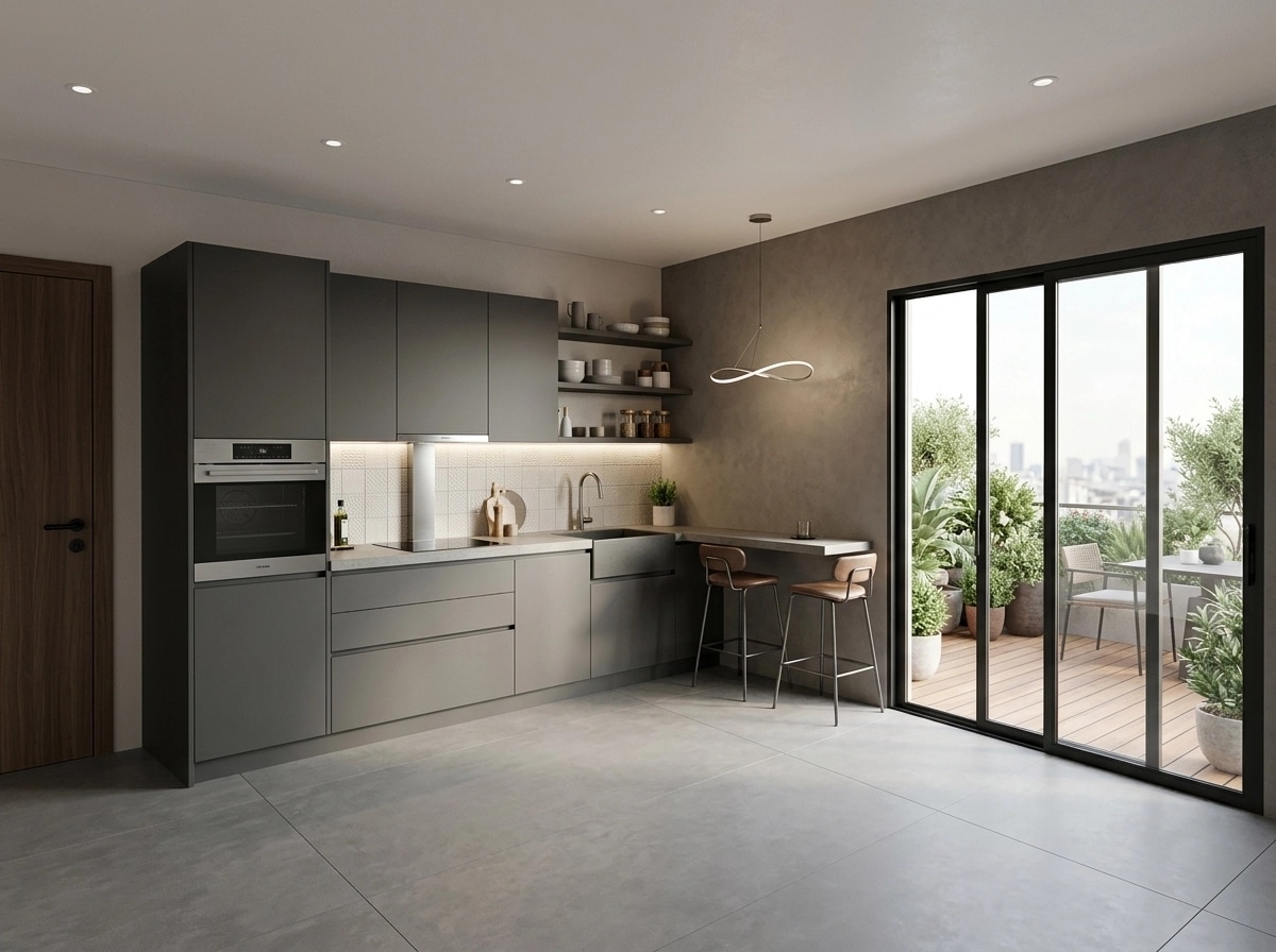 Kitchen interior in Contemporary style — photo by GenRoom AI