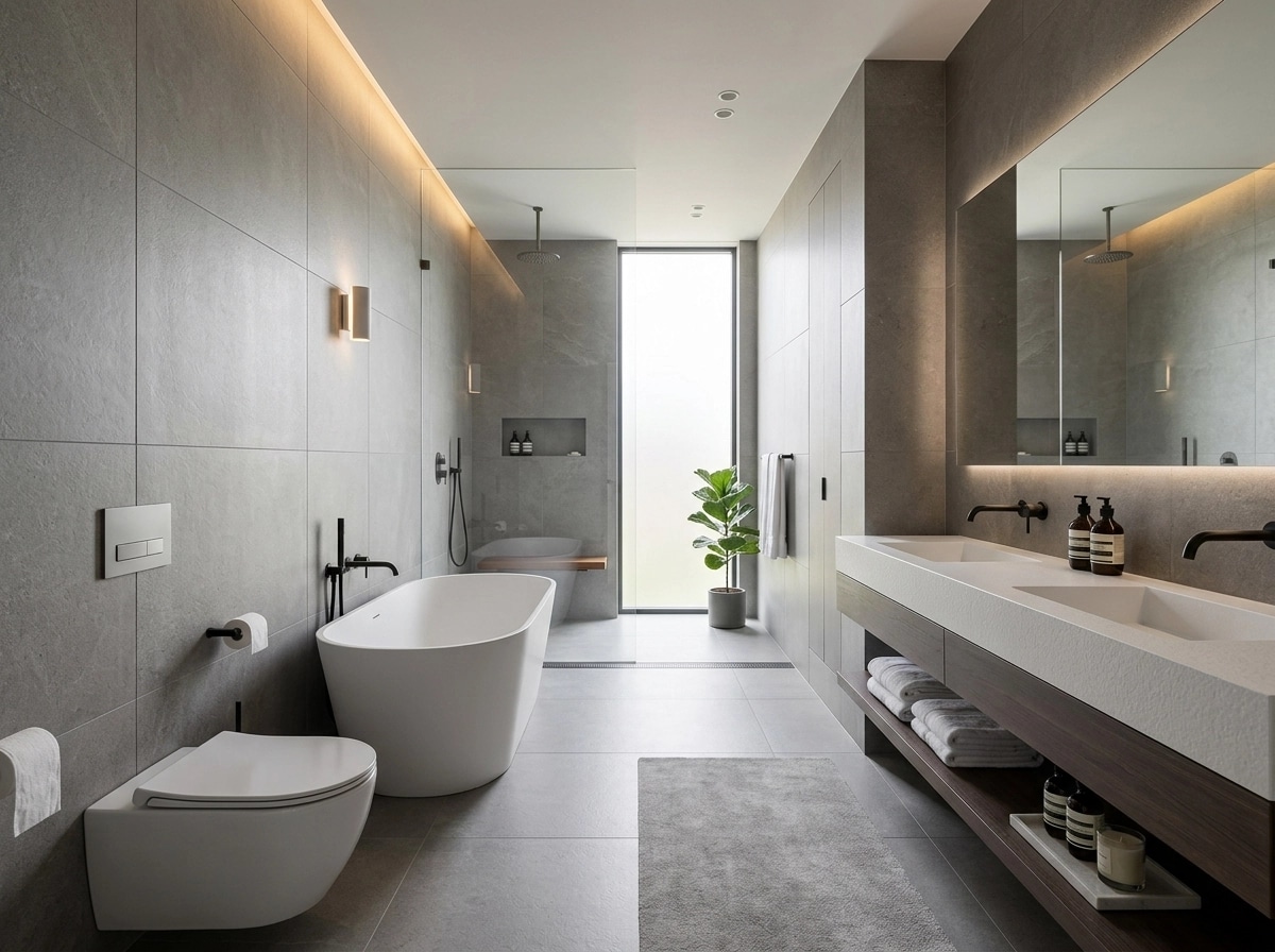 Minimalism Bathroom design — interior photo by GenRoom AI