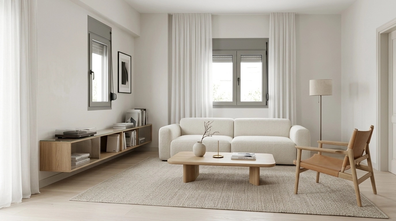 Minimalism Living Room design — interior photo by GenRoom AI