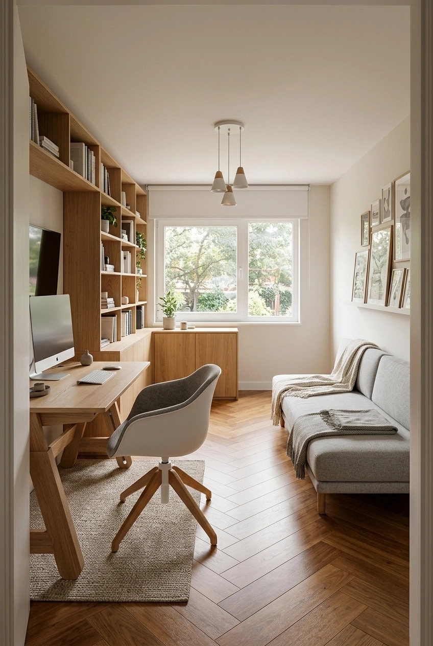 Interior design in Scandinavian style — home_office by GenRoom AI