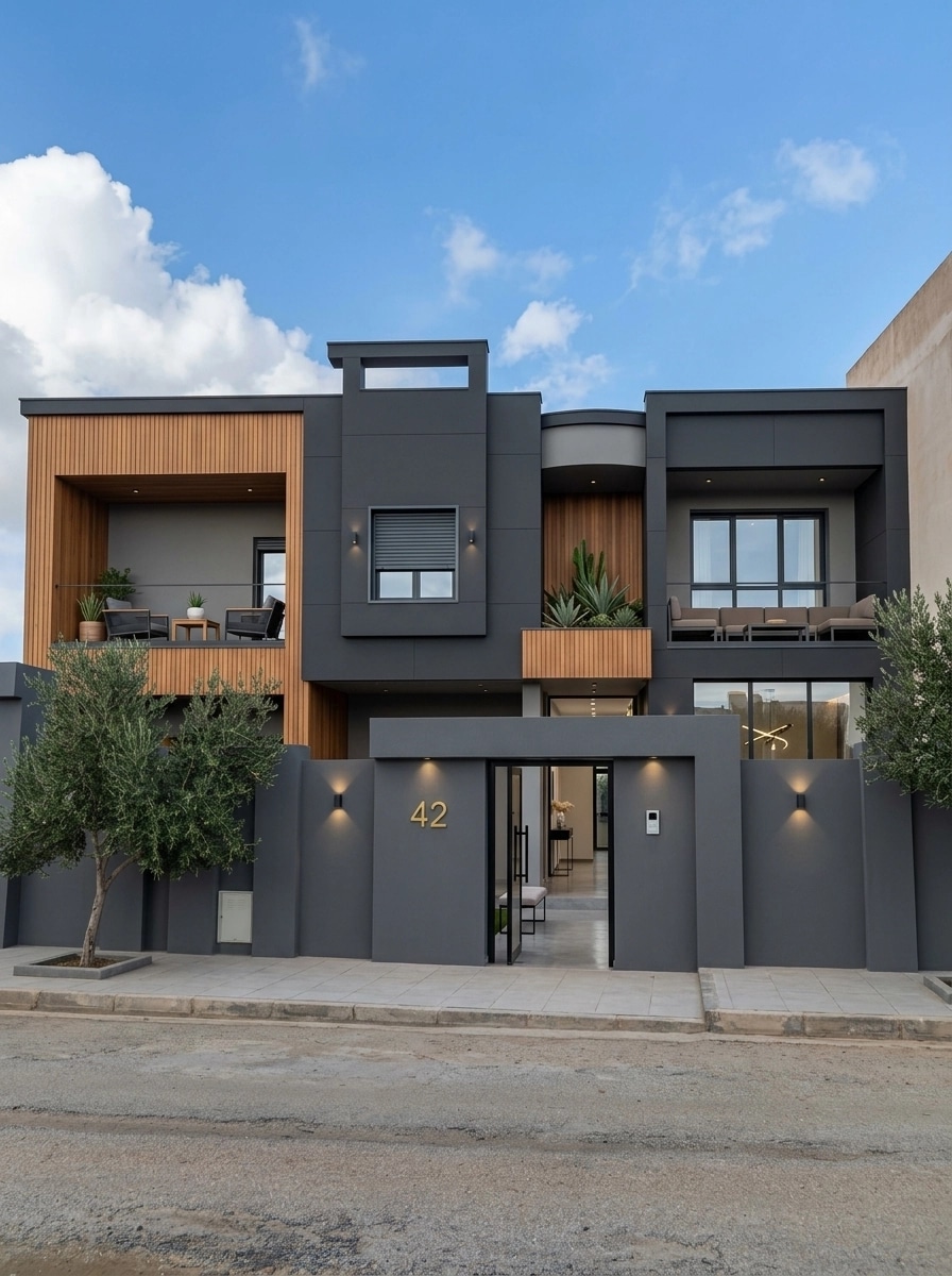 Facade design in Contemporary Facade style — Facade by GenRoom AI