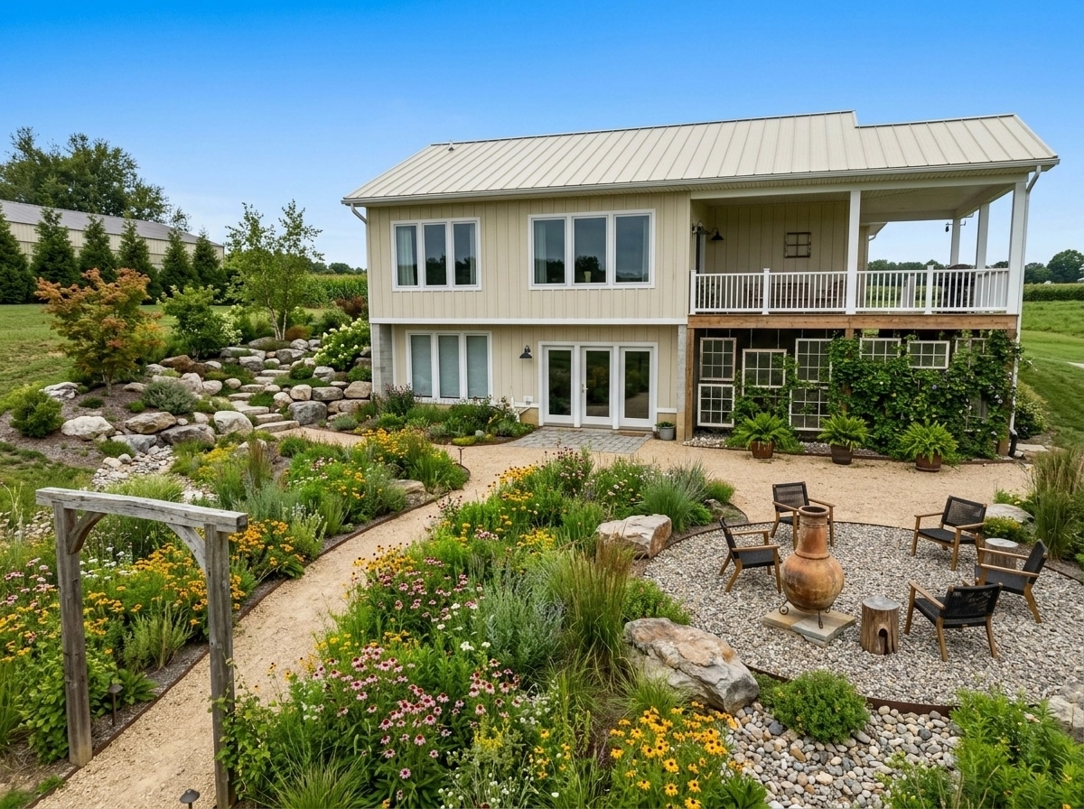 Landscape design in Eco Natural Garden style — Yard by GenRoom AI