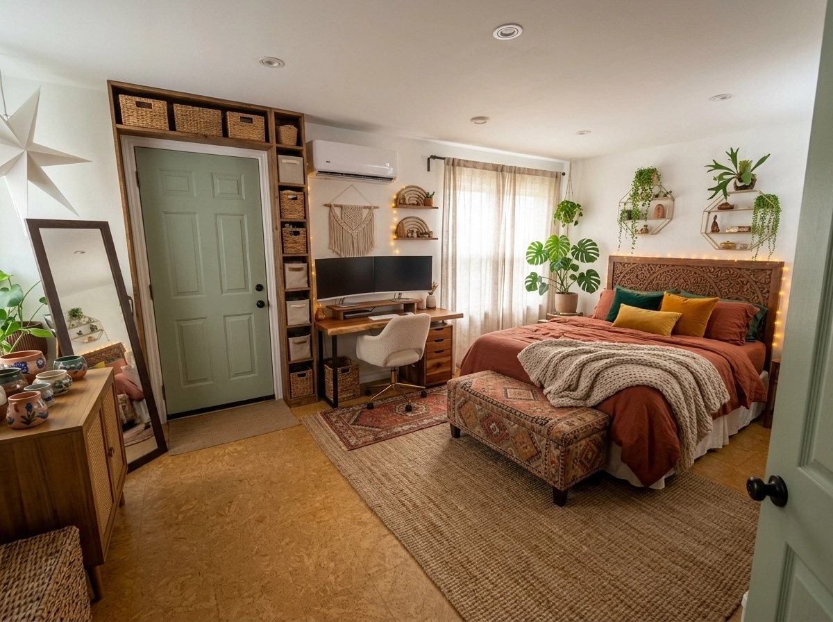 Interior design in Bohemian style — Bedroom by GenRoom AI