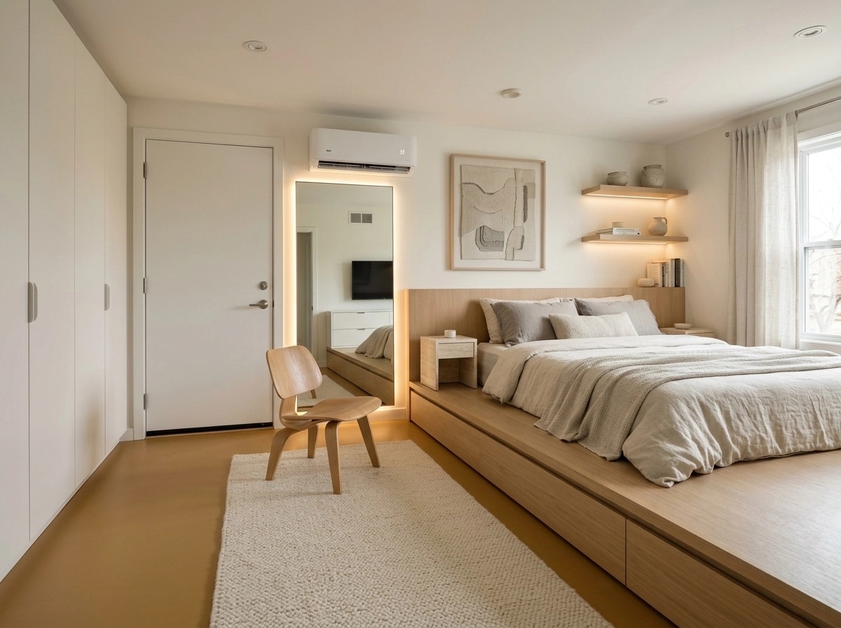 Minimalism Bedroom design — interior photo by GenRoom AI