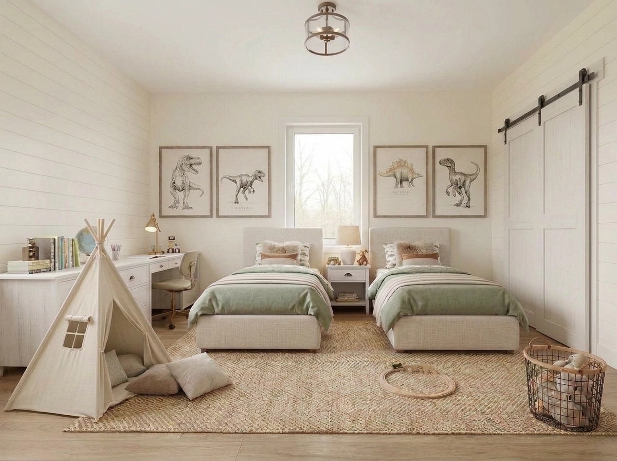 Modern Farmhouse Kids Room design — interior photo by GenRoom AI