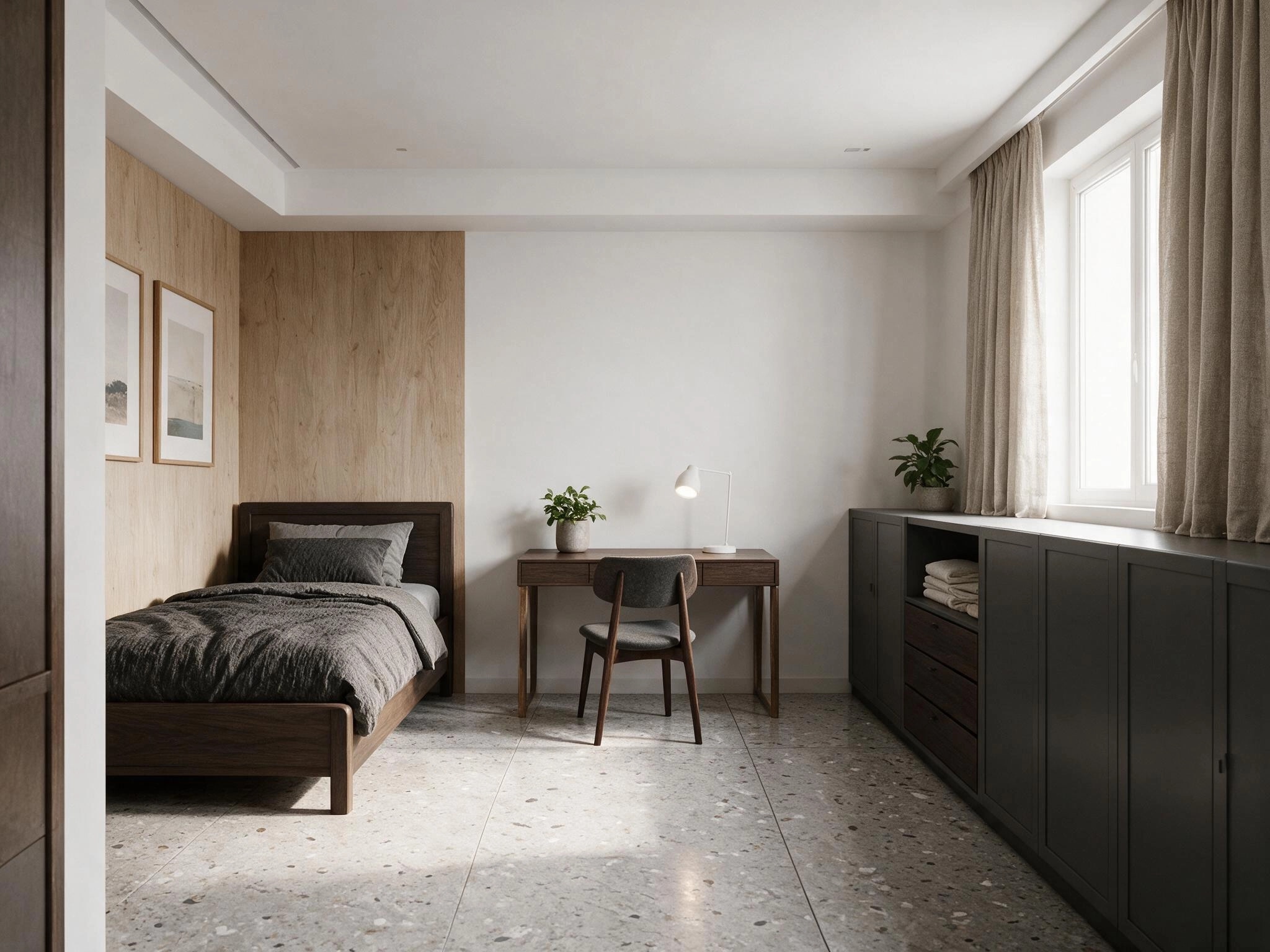 Scandinavian Bedroom design — interior photo by GenRoom AI