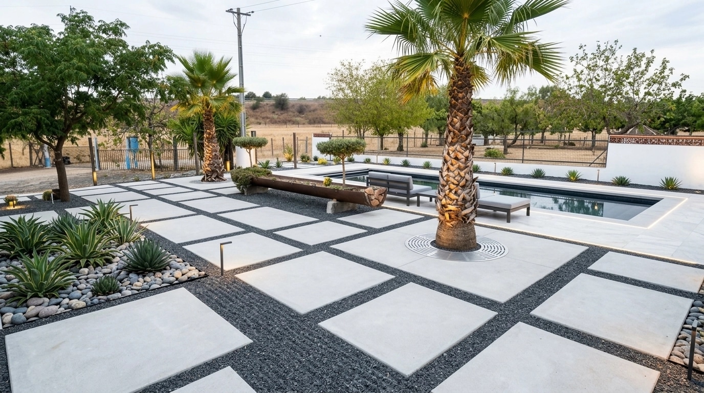 Landscape design in Minimalist Yard style — Yard by GenRoom AI
