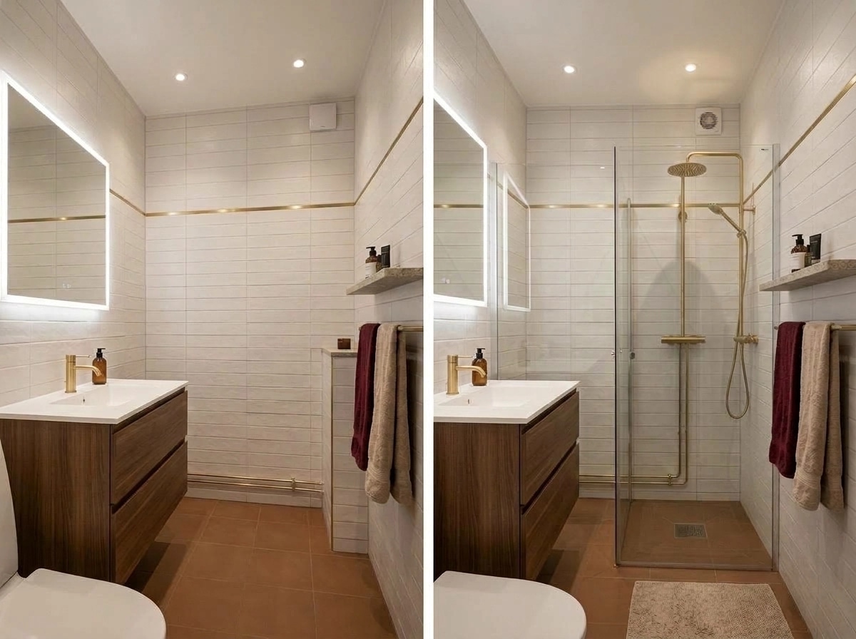 Interior design in Contemporary style — Bathroom by GenRoom AI
