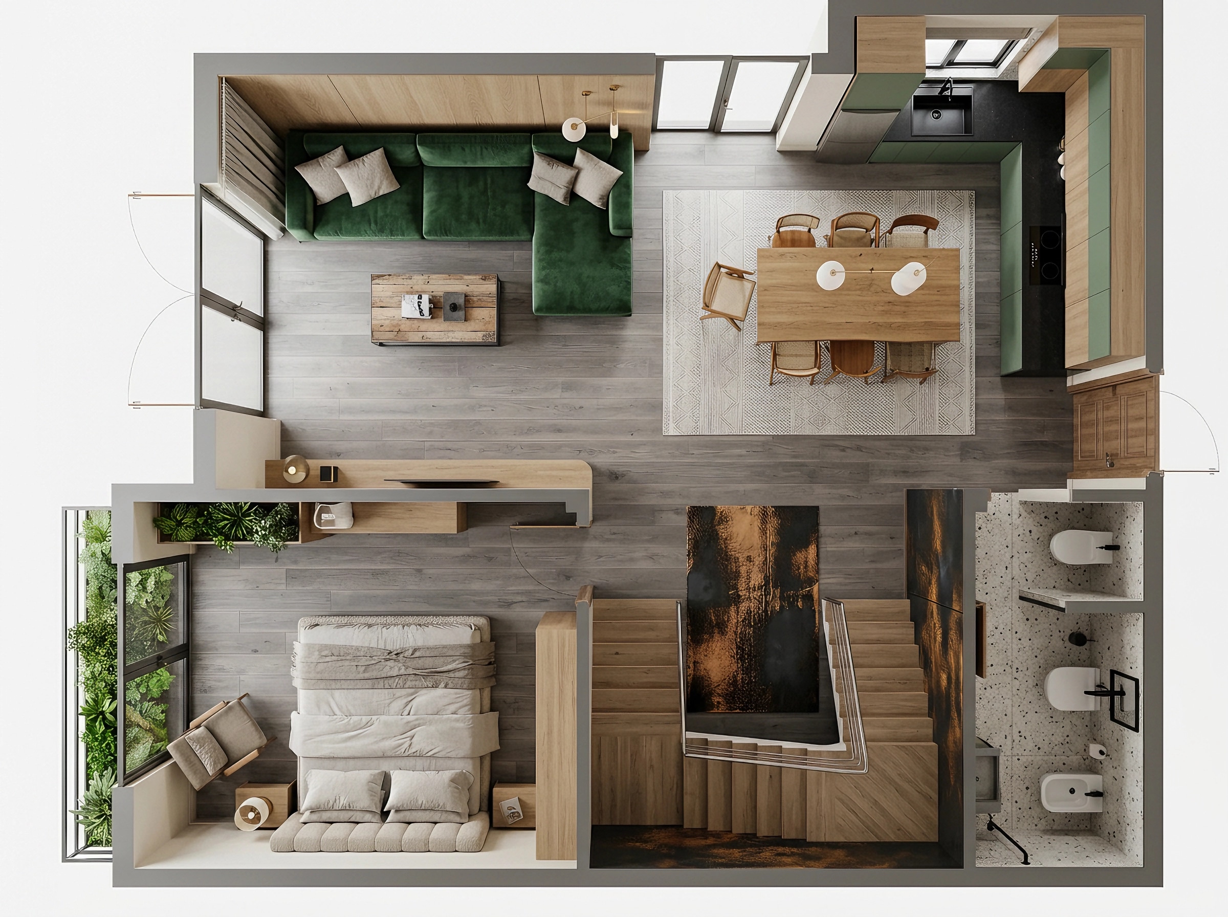 Scandinavian Living Room design — interior photo by GenRoom AI