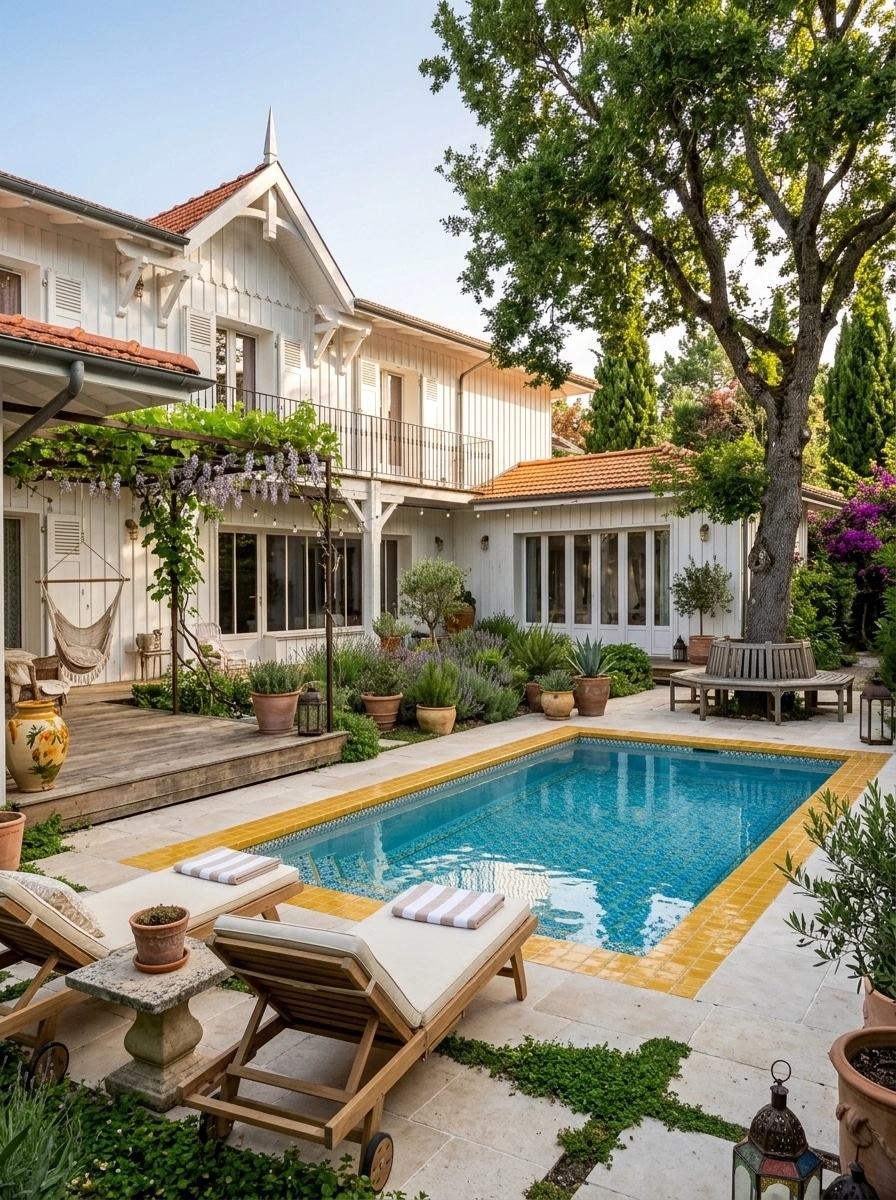 Landscape design in Mediterranean Yard style — Yard by GenRoom AI