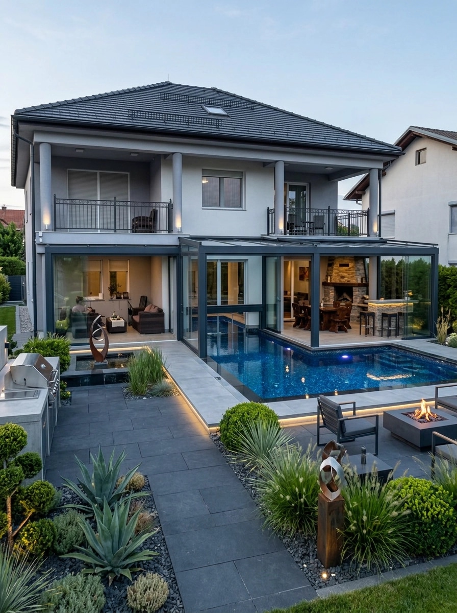 Landscape design in Contemporary Yard style — Yard by GenRoom AI