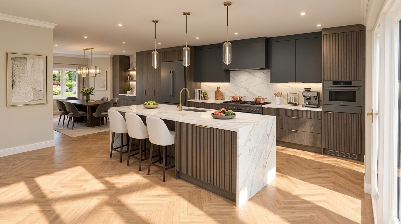 Kitchen interior in Contemporary style — photo by GenRoom AI