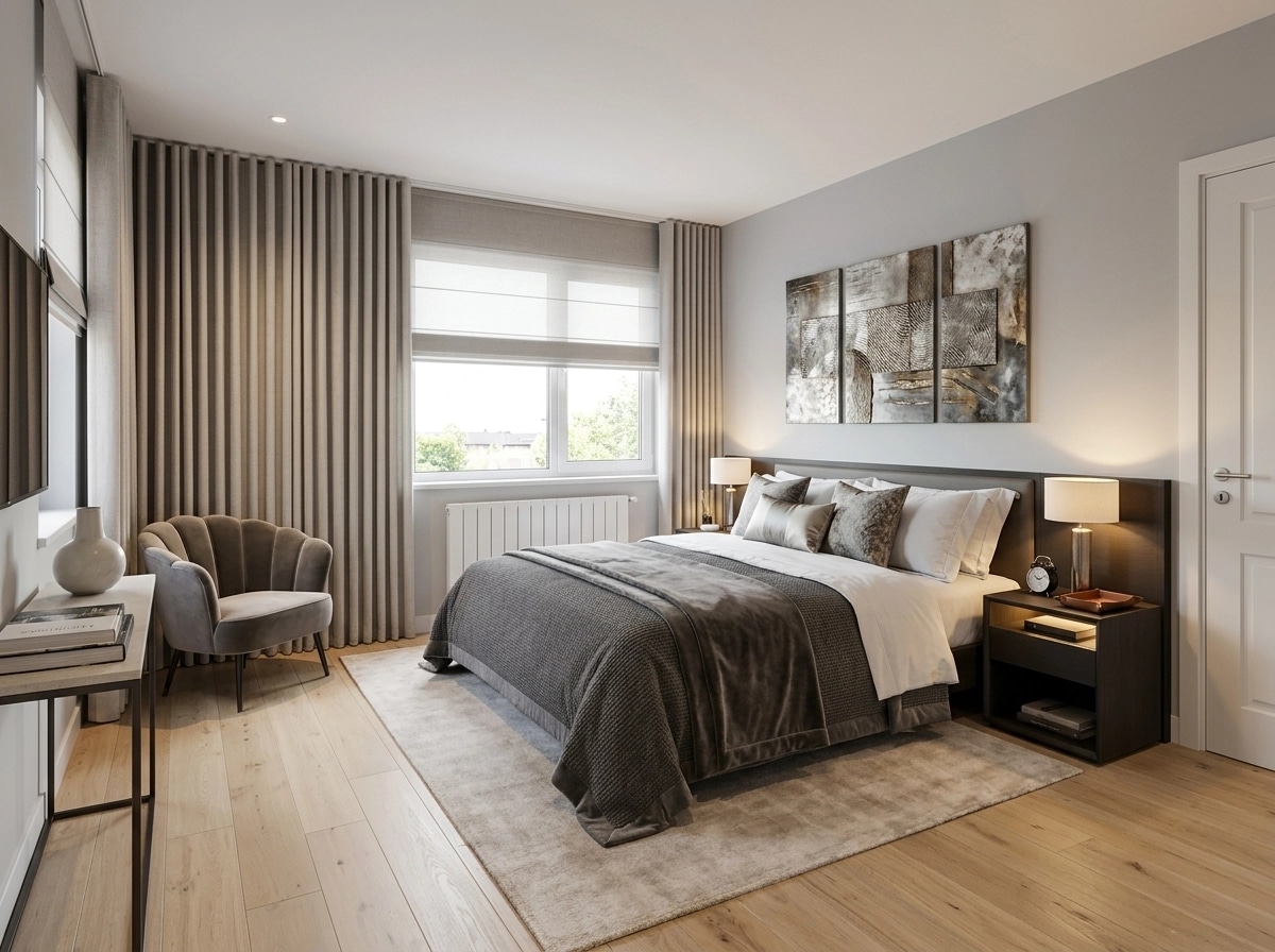 Contemporary Bedroom design — interior photo by GenRoom AI