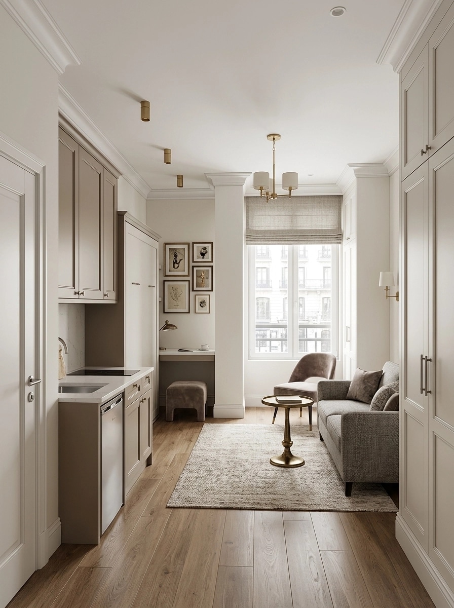 Interior design in Transitional style — studio by GenRoom AI