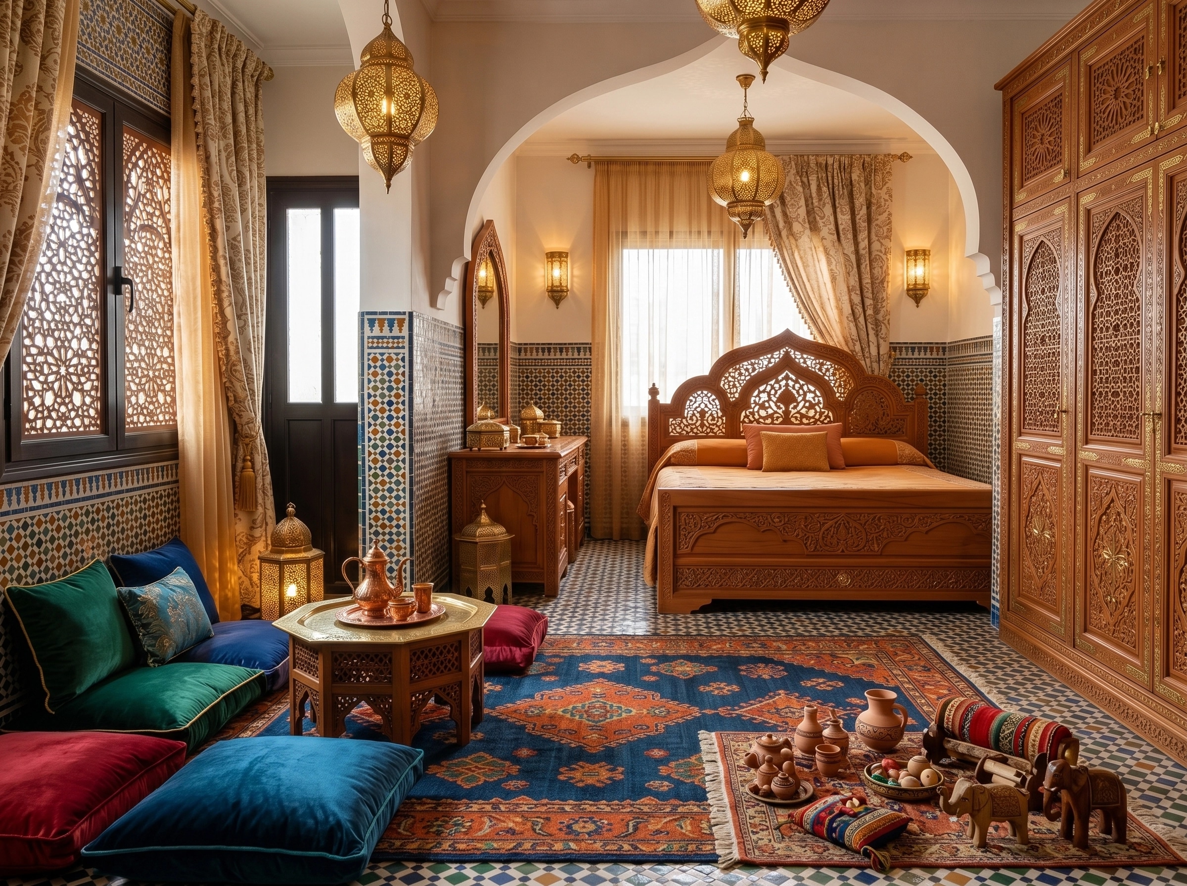 Interior design in Arabian / Moroccan style — Kids Room by GenRoom AI