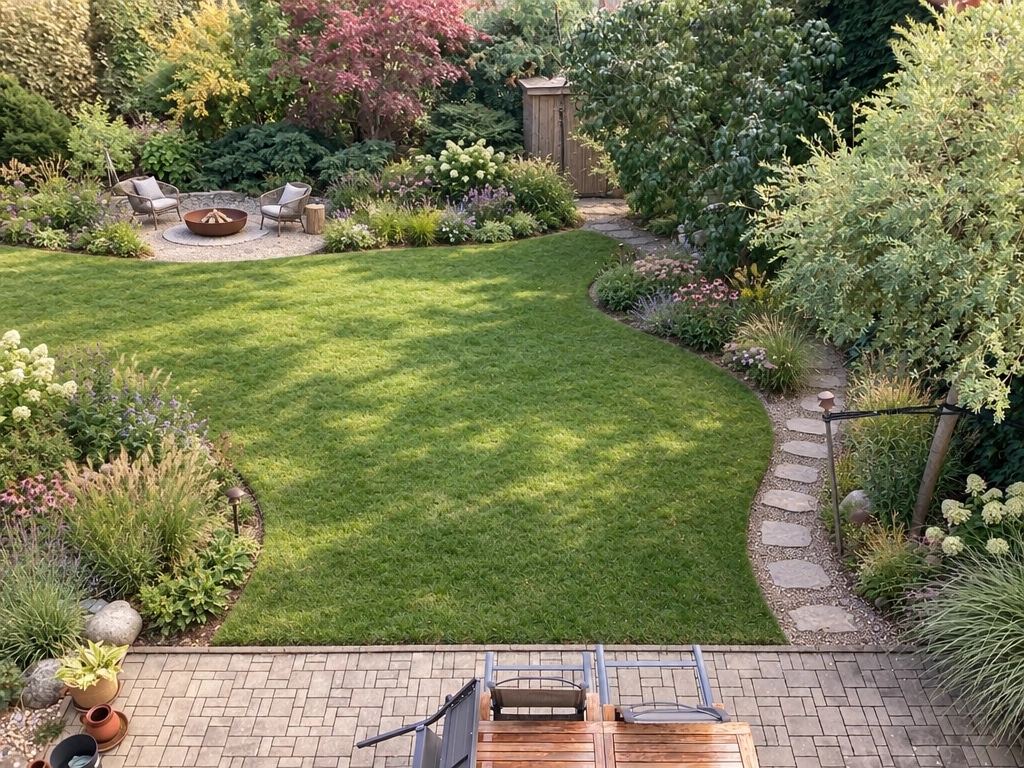 Landscape design in Eco Natural Garden style — Yard by GenRoom AI