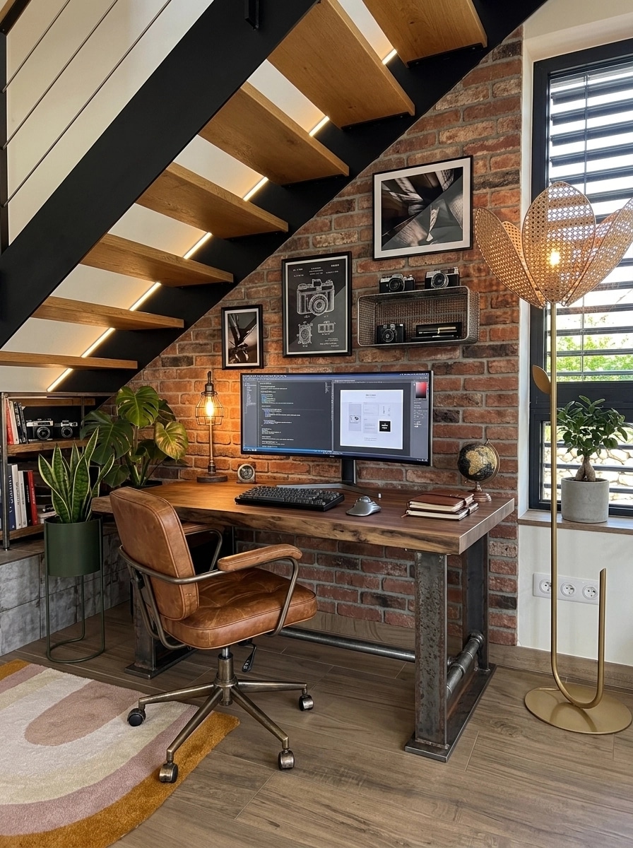 Office interior in Loft / Industrial style — photo by GenRoom AI