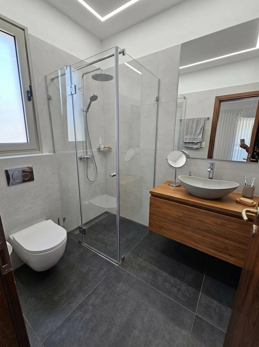 Bathroom interior in Contemporary style — photo by GenRoom AI