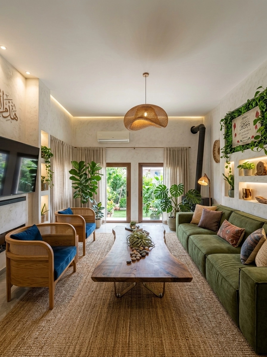 Interior design in Biophilic style — Living Room by GenRoom AI