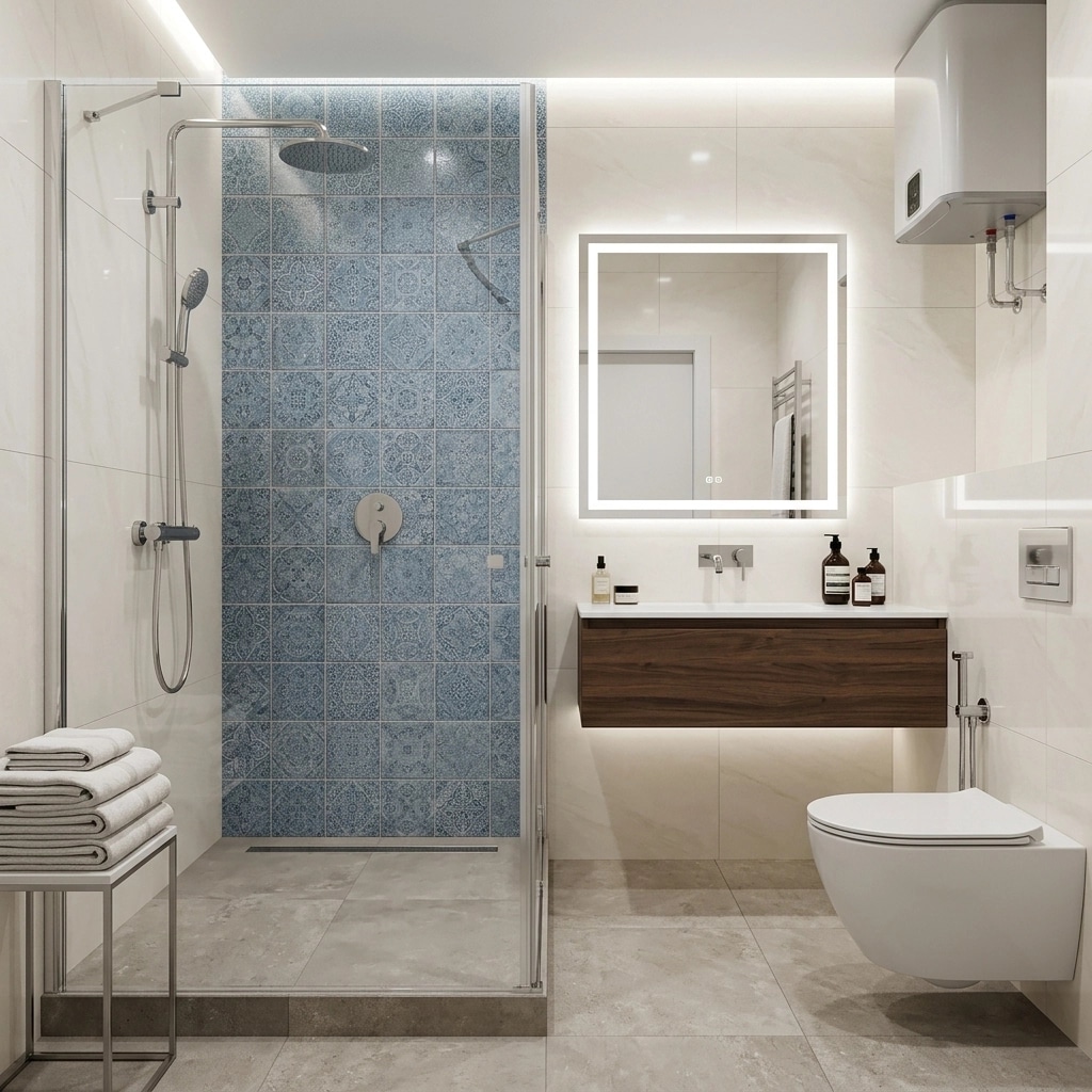 Bathroom interior in Contemporary style — photo by GenRoom AI