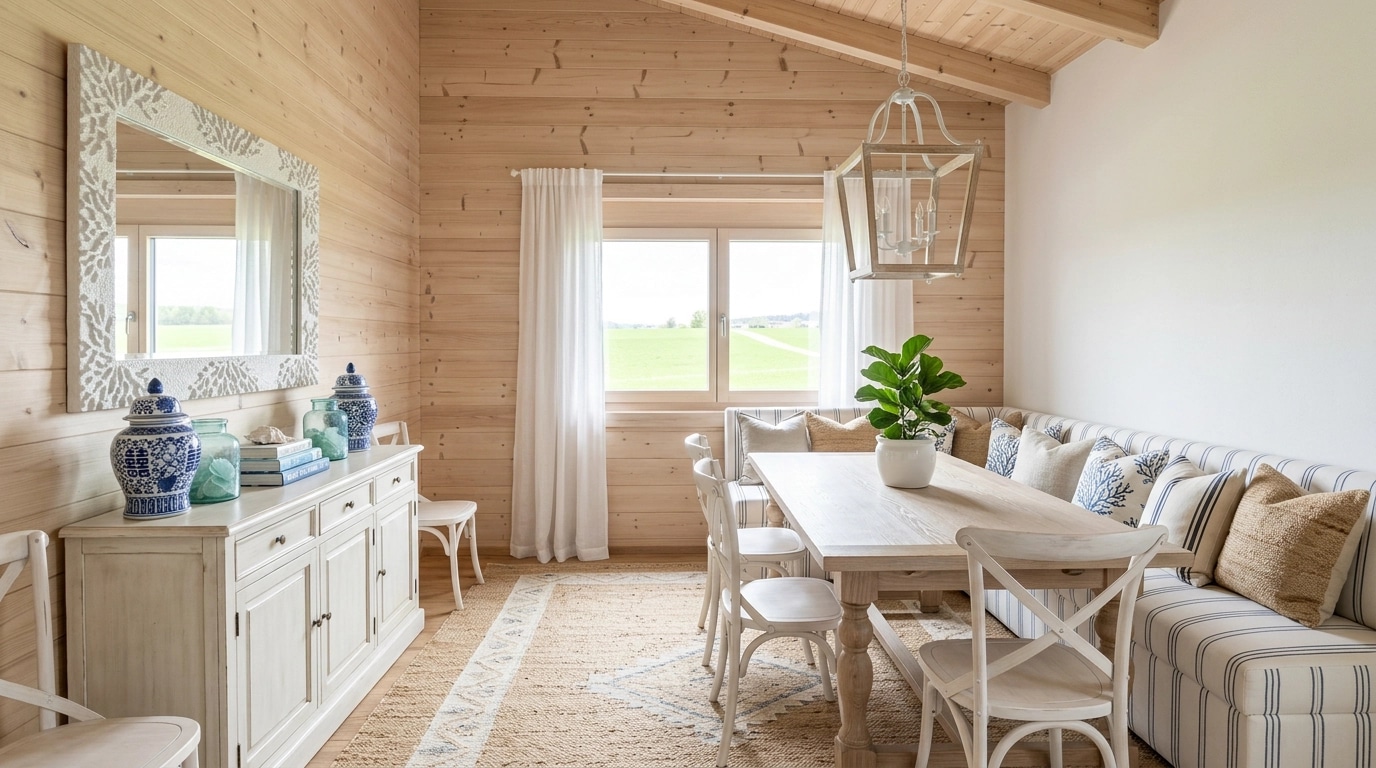 Interior design in Coastal / Hamptons style — dining_room by GenRoom AI