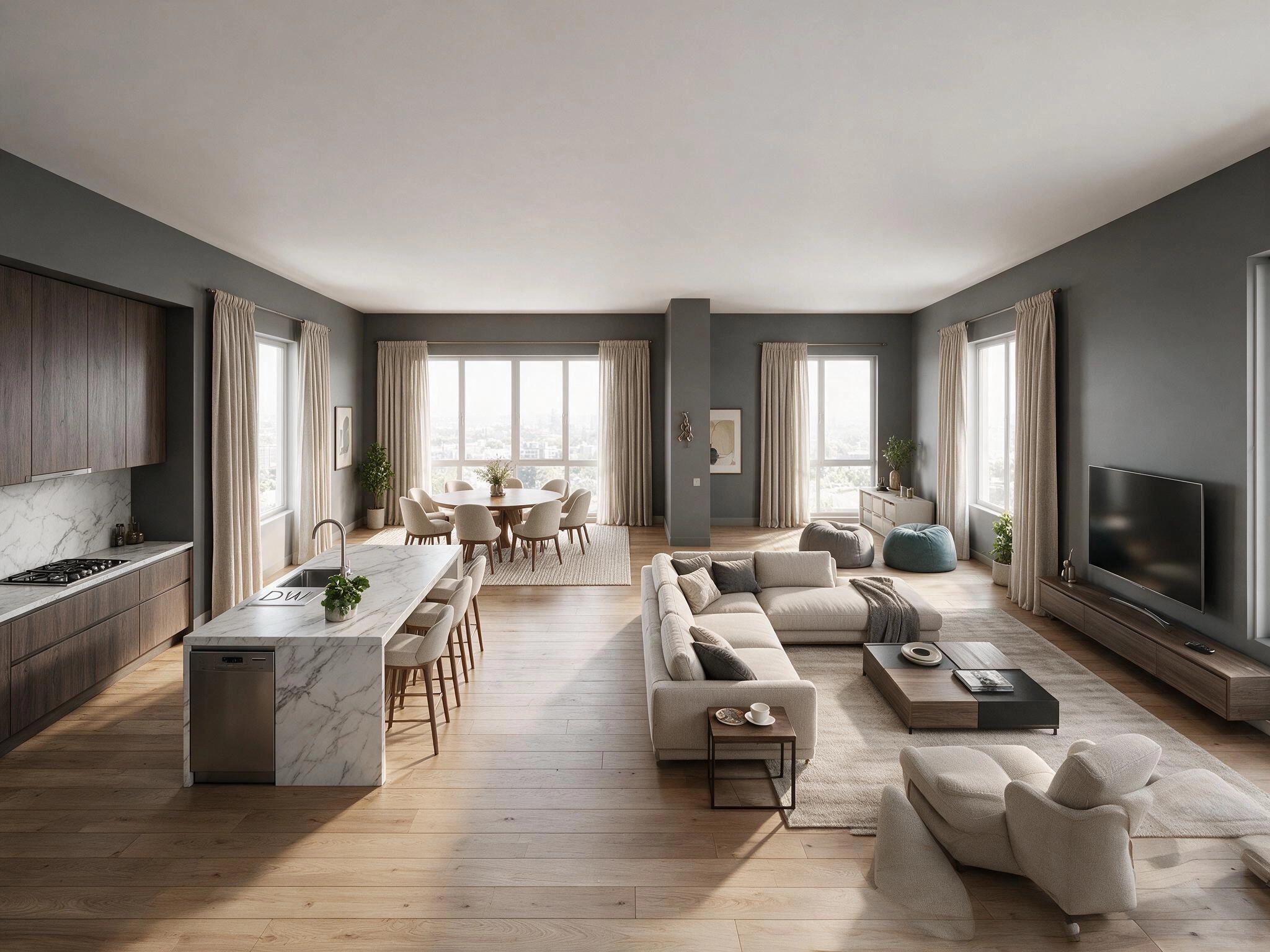 Interior design in Contemporary style — Living Room by GenRoom AI