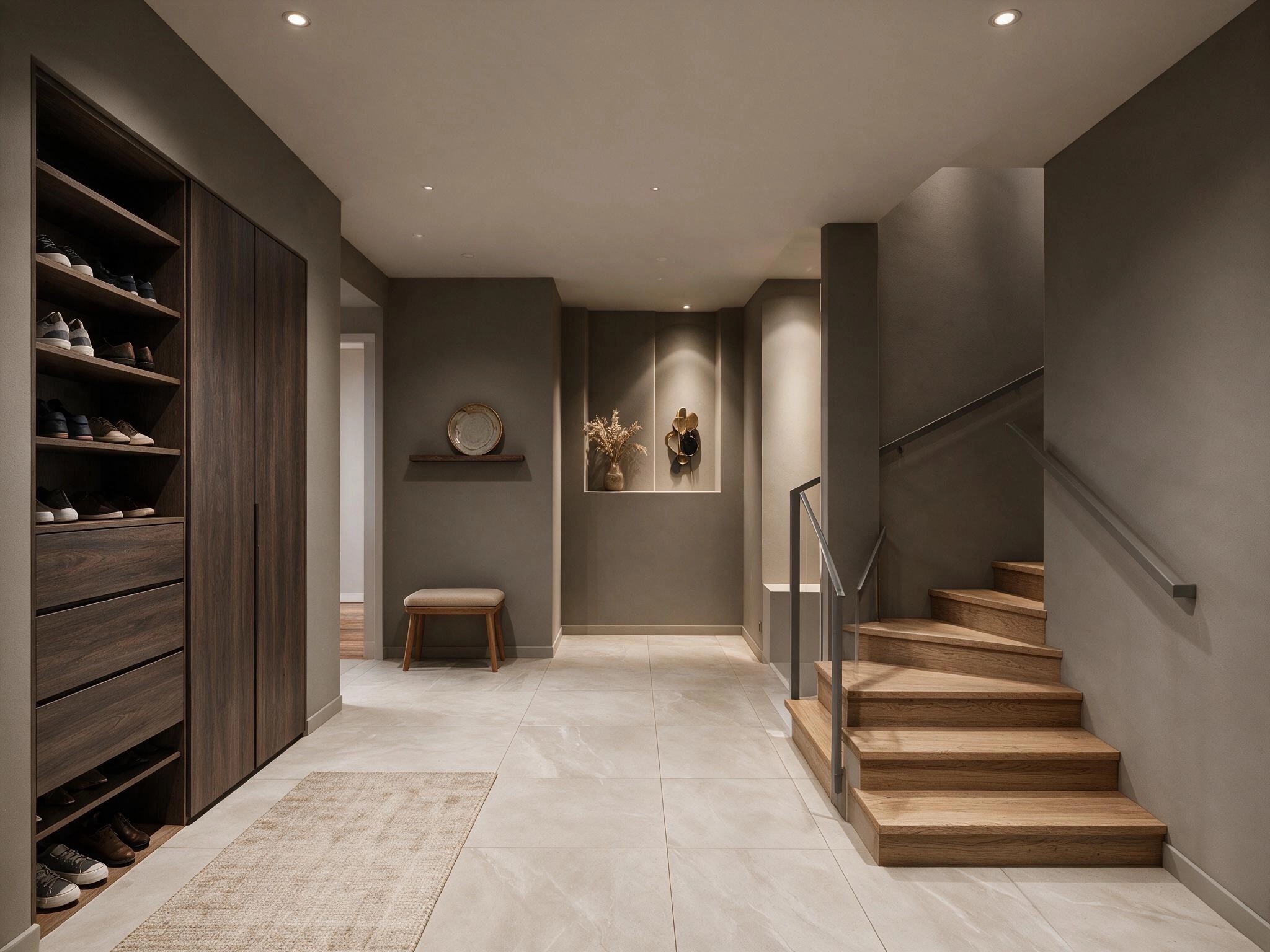 Hallway interior in Contemporary style — photo by GenRoom AI