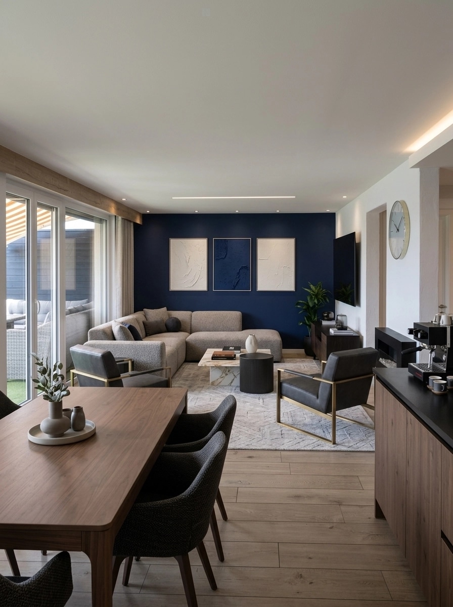 Interior design in Contemporary style — Living Room by GenRoom AI