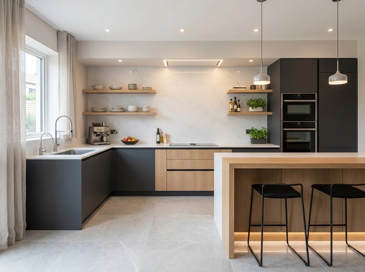 Interior design in Contemporary style — Kitchen by GenRoom AI