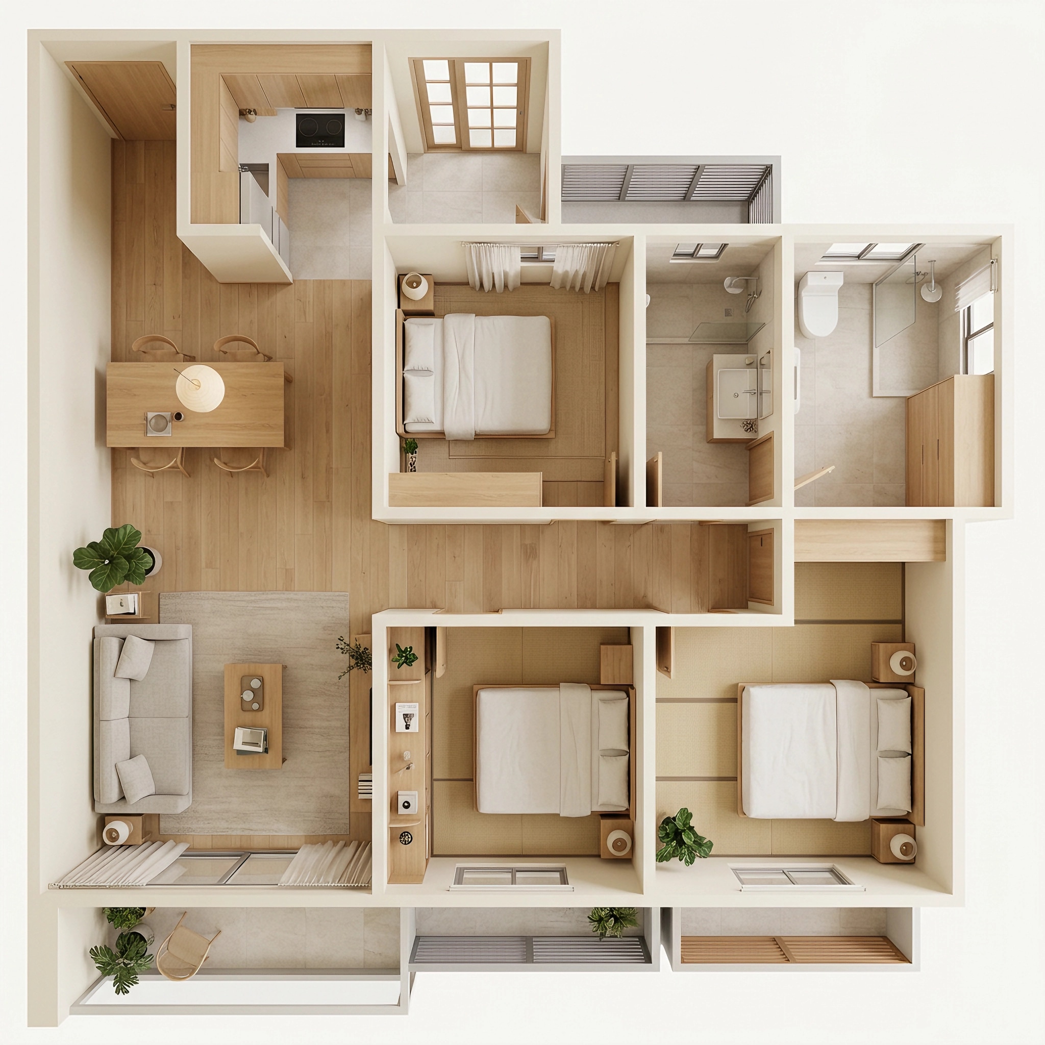 Minimalism Living Room design — interior photo by GenRoom AI