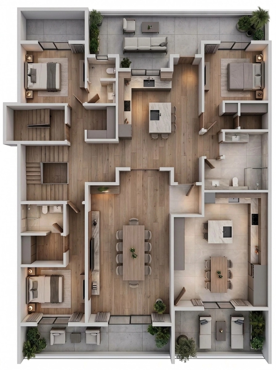 Interior design in Contemporary style — Living Room by GenRoom AI