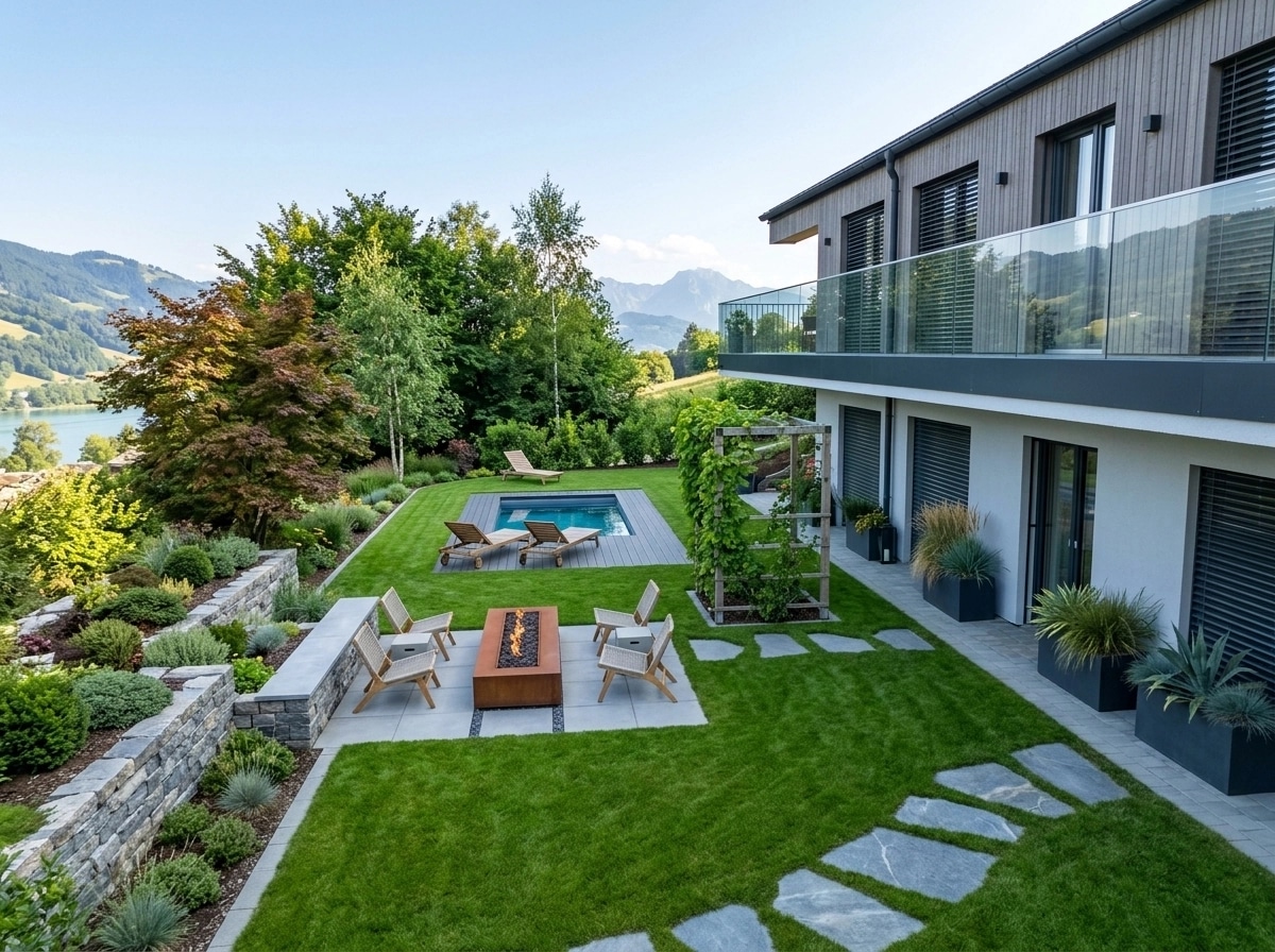 Landscape design in Contemporary Yard style — Yard by GenRoom AI