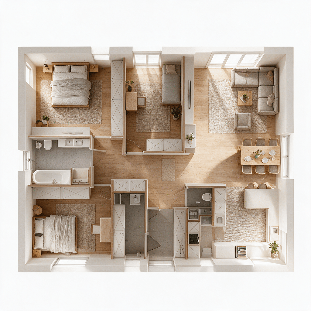 Scandinavian Living Room design — interior photo by GenRoom AI