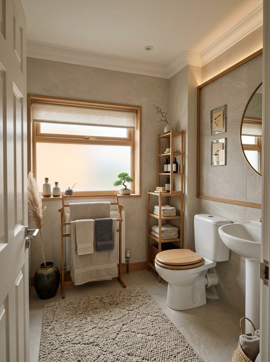 Interior design in Japandi style — Bathroom by GenRoom AI