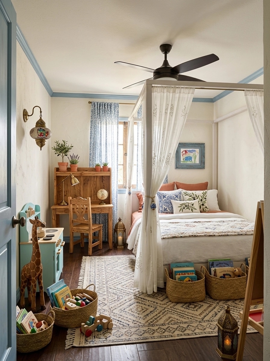 Interior design in Mediterranean style — Kids Room by GenRoom AI