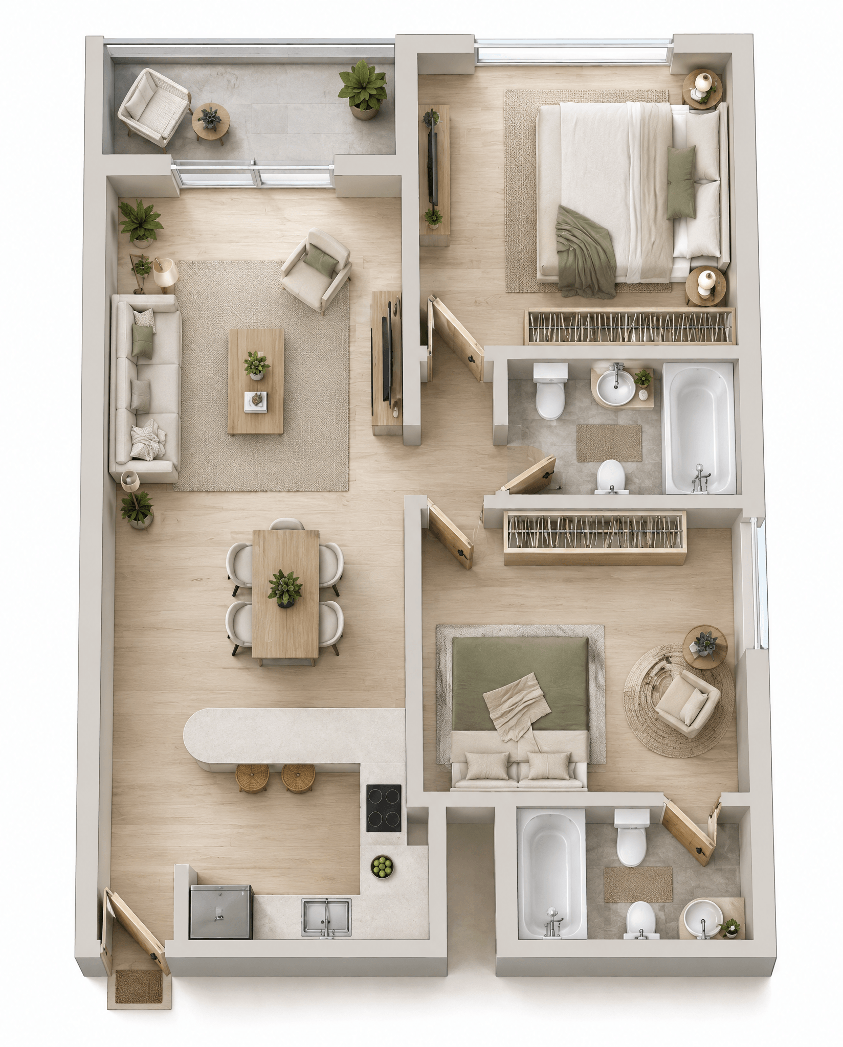 Interior design in Scandinavian style — Living Room by GenRoom AI