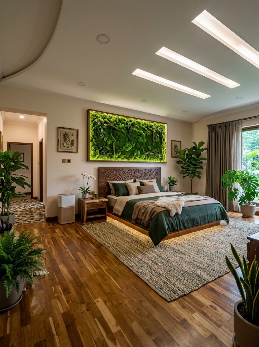 Interior design in Biophilic style — Bedroom by GenRoom AI