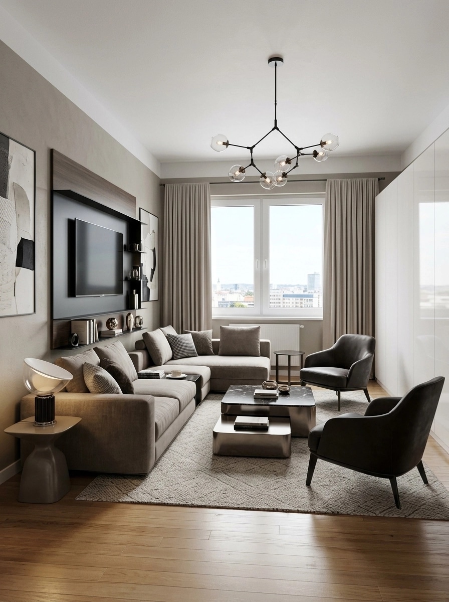 Interior design in Contemporary style — Living Room by GenRoom AI
